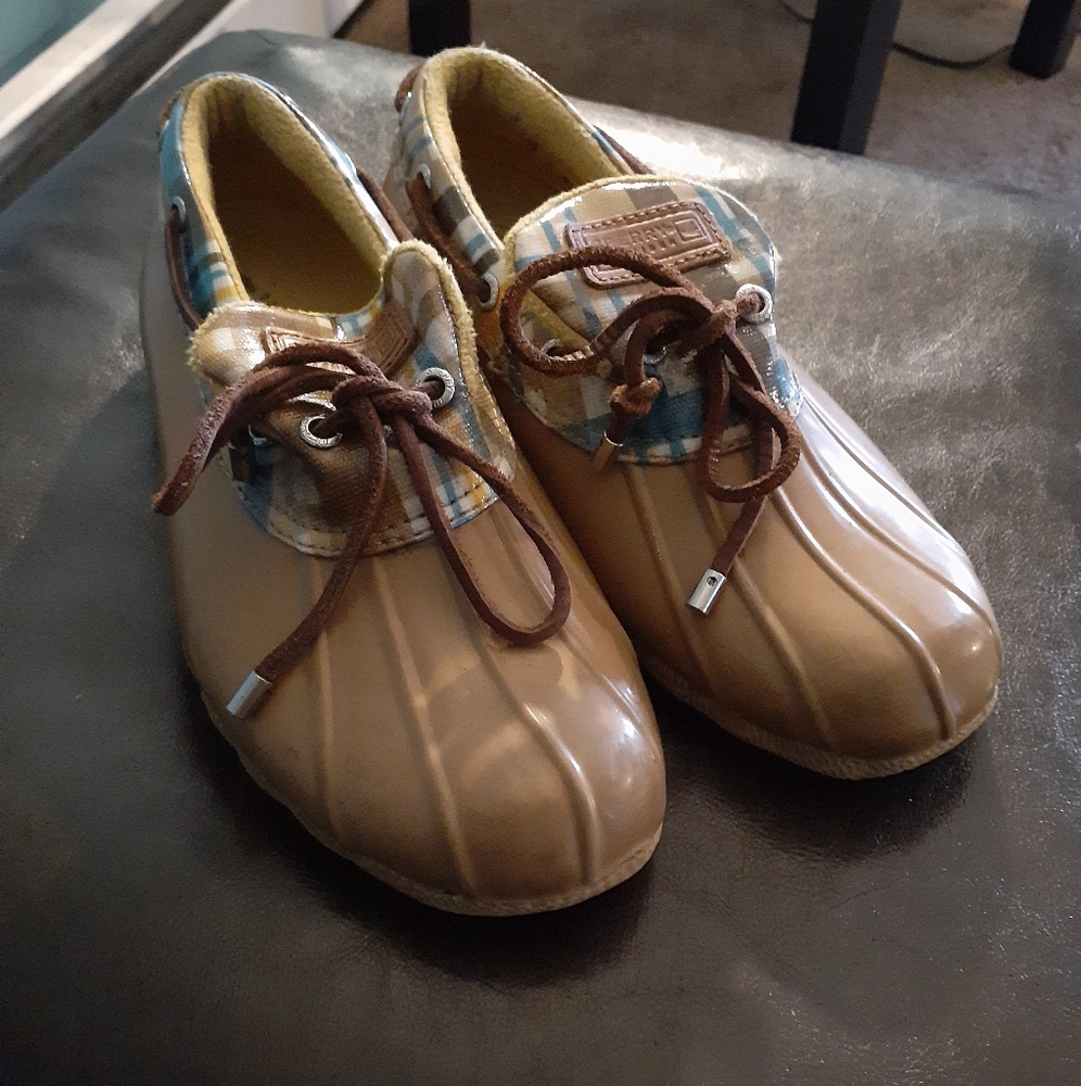 Sperry Top Sider Low Rubber Duck Boots Size 6